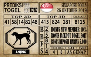 sgp26 Prediksi Singapore Pools 26 Oktober 2019