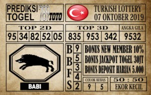 tk07 Prediksi Turkish Lottery 07 Oktober 2019