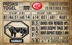 Prediksi Turkish Lottery 19 Oktober 2019