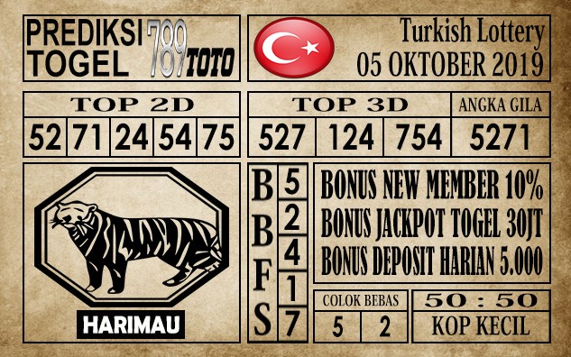 Prediksi Turkish Lottery 05 Oktober 2019