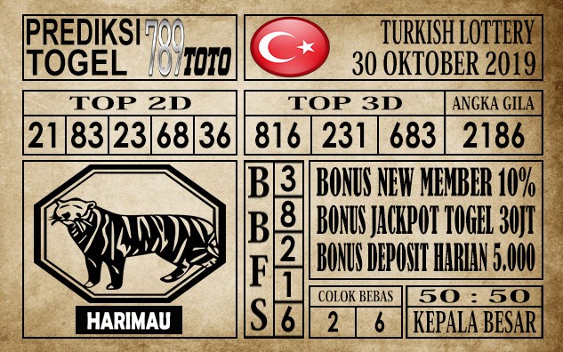 Prediksi Turkish Lottery 30 Oktober 2019