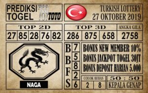 Prediksi Turkish Lottery 27 Oktober 2019