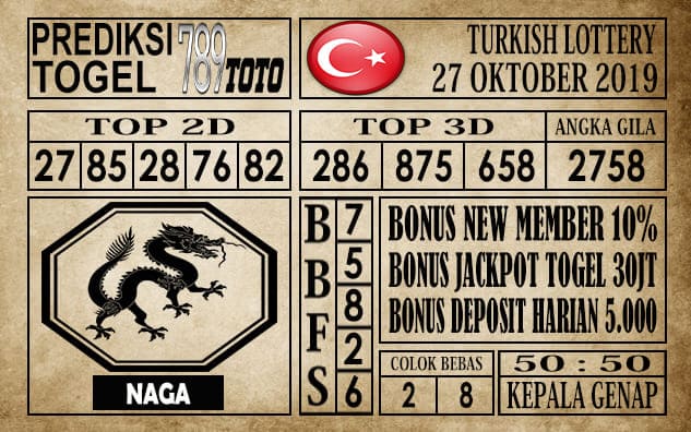 Prediksi Turkish Lottery 27 Oktober 2019