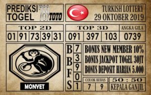 Prediksi Turkish Lottery 29 Oktober 2019