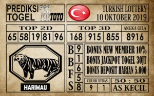 Prediksi Turkish Lottery 10 Oktober 2019