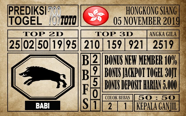 Prediksi Hongkong Siang 05 November 2019