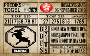 HK-Siang-06112019 Prediksi Hongkong Siang 06 November 2019