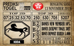 Prediksi Hongkong Siang 13 November 2019