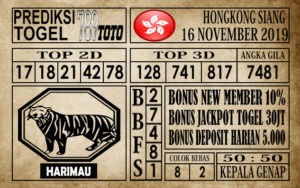 Prediksi Hongkong Siang 16 November 2019