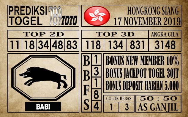 Prediksi Hongkong Siang 17 November 2019