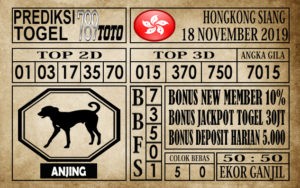 Prediksi Hongkong Siang 18 November 2019