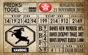 Prediksi Hongkong Siang 21 November 2019