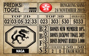 Prediksi Hongkong Siang 24 November 2019