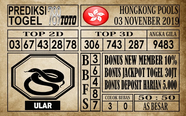 Prediksi Hongkong 03 November 2019