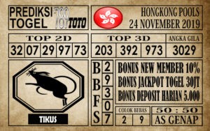 Prediksi Hongkong Pools 24 November 2019