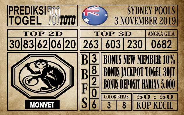 Prediksi Sydney Pools 03 November 2019