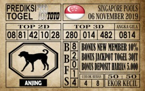 Prediksi Singapore Pools 06 November 2019