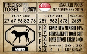 Prediksi Singapore Pools 07 November 2019