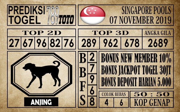 Prediksi Singapore Pools 07 November 2019