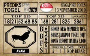 Prediksi Singapore Pools 13 November 2019