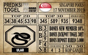 Prediksi Singapore Pools 17 November 2019