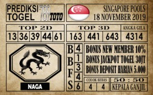 Prediksi Singapore Pools 18 November 2019