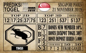 Prediksi Singapore Pools 21 November 2019