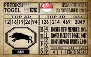 Prediksi Singapore Pools 23 November 2019