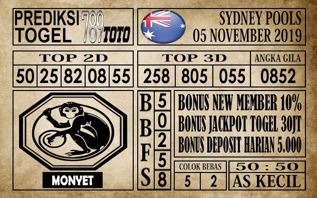 Prediksi Sydney Pools 05 November 2019