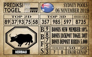Prediksi Sydney Pools 06 November 2019