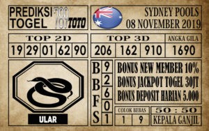 Prediksi Sydney Pools 08 November 2019