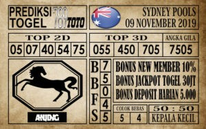 Prediksi Sydney Pools 09 November 2019
