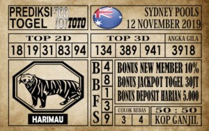 Prediksi Sydney Pools 12 November 2019