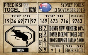 Prediksi Sydney Pools 13 November 2019