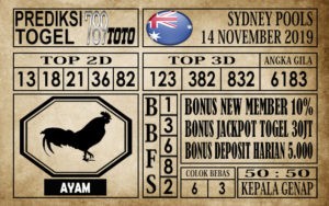 Prediksi Sydney Pools 14 November 2019