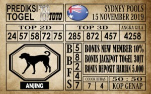 Prediksi Sydney Pools 15 November 2019