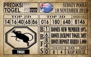 Prediksi Sydney Pools 18 November 2019