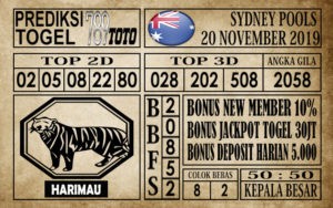Prediksi Sydney Pools 20 November 2019