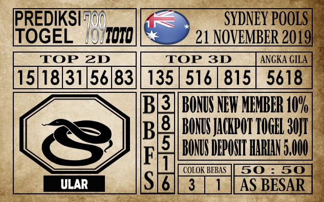 Prediksi Sydney Pools 21 November 2019