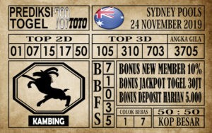 Prediksi Sydney Pools 24 November 2019