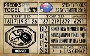 Prediksi Sydney Pools 25 November 2019