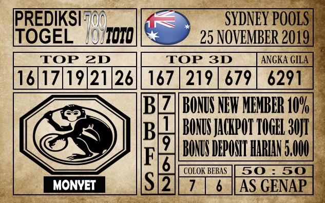 Prediksi Sydney Pools 25 November 2019