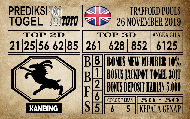 Prediksi Trafford Pools 26 November 2019