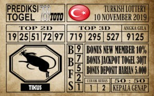 Prediksi Turkish Lottery 10 November 2019