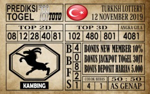 Prediksi Turkish Lottery 12 November 2019