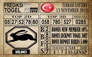 Prediksi Turkish Lottery 13 November 2019