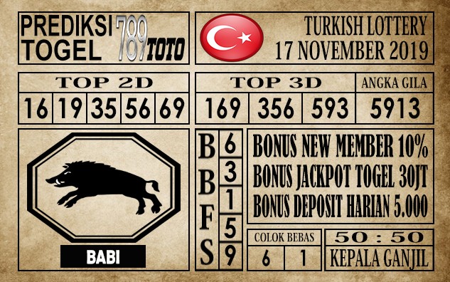Prediksi Turkish Lottery 17 November 2019