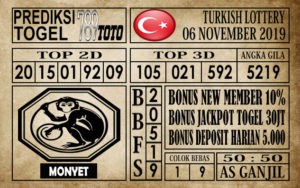 Prediksi Turkish Lottery 06 November 2019