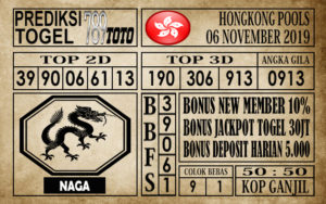 Prediksi Hongkong Pools 06 November 2019