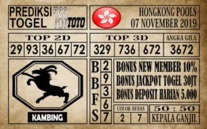 Prediksi Hongkong Pools 07 November 2019